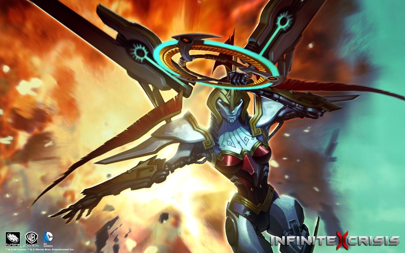 Illustration for article titled Mecha Superman And More Infinite Crisis Wallpapers